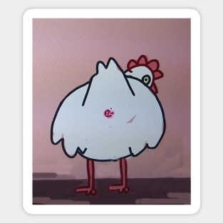 chicken butt Sticker